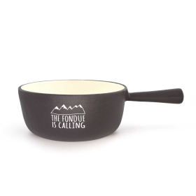 THE FONDUE IS CALLING Caquelon schwarz &Oslash;  20 cm