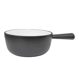 Caquelon Gusseisen schwarz &Oslash;  18 cm