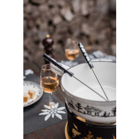 Alpes Fondue-Set, 9-Teilig, weiss, 23 cm Bc
