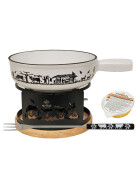 Alpes Fondue-Set, 9-Teilig, weiss, 23 cm Bc