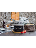 Alpes Fondue-Set, 9-Teilig, weiss, 23 cm Bc