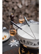 Alpes Fondue-Set, 9-Teilig, weiss, 23 cm Bc