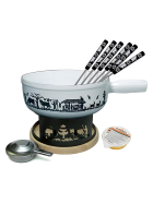 ALPES Fondue Set, 9-teilig, weiss, 21 cm