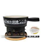 Alpes Fondue-Set 9-tlg, schwarz, 23 cm