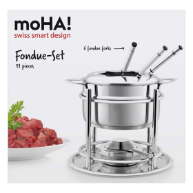 Fondue Set 11-tlg Edelstahl 18/8