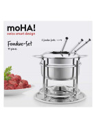 Fondue Set 11-tlg Edelstahl 18/8