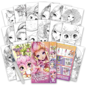Aquarellbuch Pure White mit Stiften