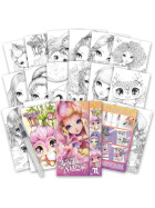Aquarellbuch Pure White mit Stiften
