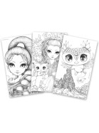 Aquarellbuch Pure White mit Stiften
