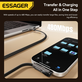 USB-A - USB-C, 240W, 5A, 480 Mbps, USB 2.0, 1 m