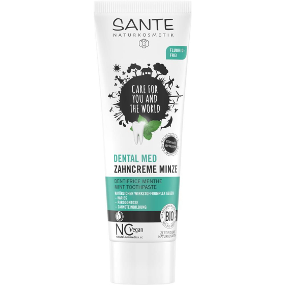 Sante Dental Med Zahncreme Minze, Fluoridfrei, 75 ml