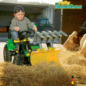 RollyToys Farmtrac Premium Deutz-Fahr Agrotron mit Frontlader & Luftreifen