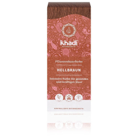 khadi Pflanzenhaarfarbe Hellbraun, 100 g