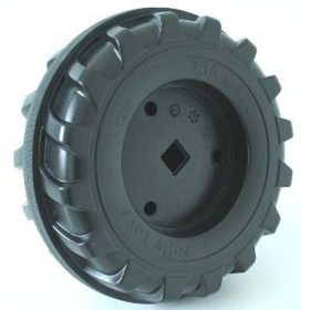 Hinterrad mit Laufreifen, 335 x 120 - 12 mm