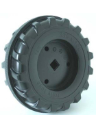 Hinterrad mit Laufreifen, 335 x 120 - 12 mm