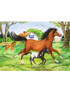 Puzzle Welt der Pferde, 2 x 24 Teile