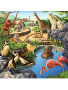 Puzzle Wald-, Zoo-, Haustiere, 3 x 49 Teile