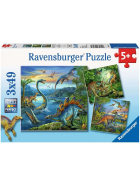 Puzzle Faszination Dinosaurier, 3 x 49 Teile