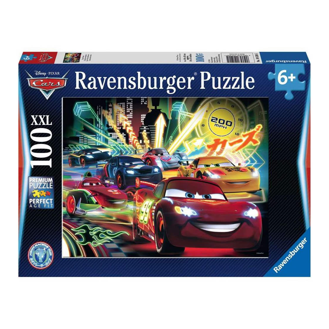 Ravensburger Puzzle Cars Neon, 100 Teile