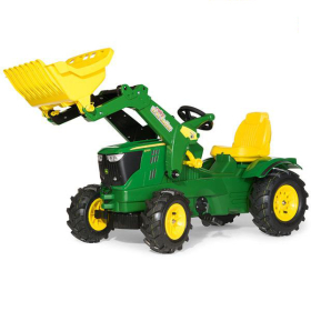 RollyToys Farmtrac Trettraktor John Deere 6210 R mit Frontlader & Luftreifen