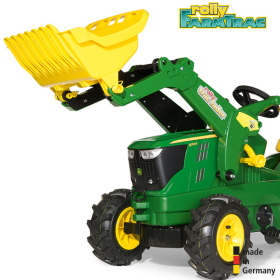 RollyToys Farmtrac Trettraktor John Deere 6210 R mit Frontlader & Luftreifen