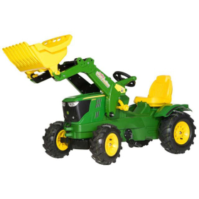 RollyToys Farmtrac Trettraktor John Deere 6210 R mit Frontlader & Luftreifen