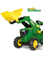 RollyToys Farmtrac Trettraktor John Deere 6210 R mit Frontlader & Luftreifen